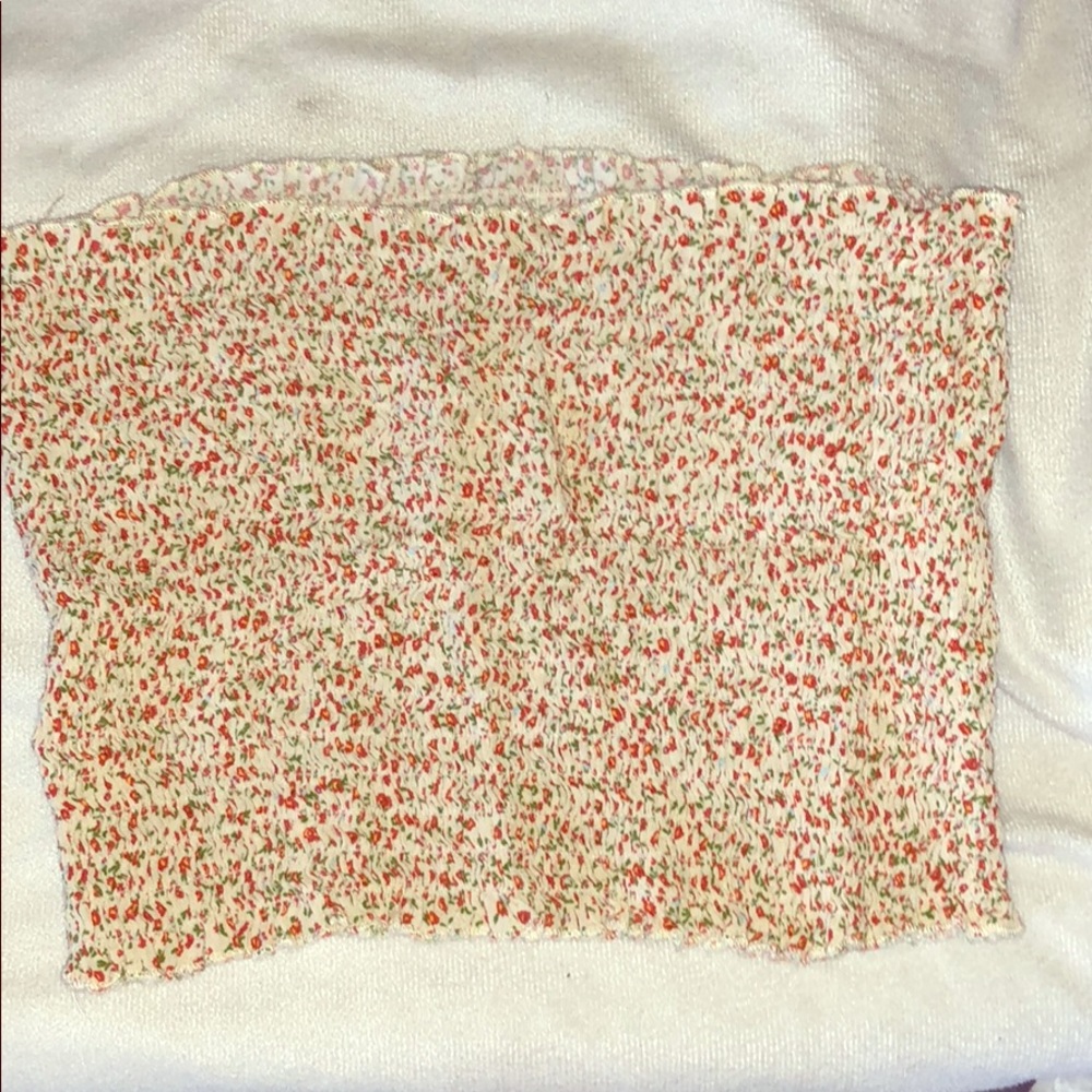 Brandy Melville floral tube top One size